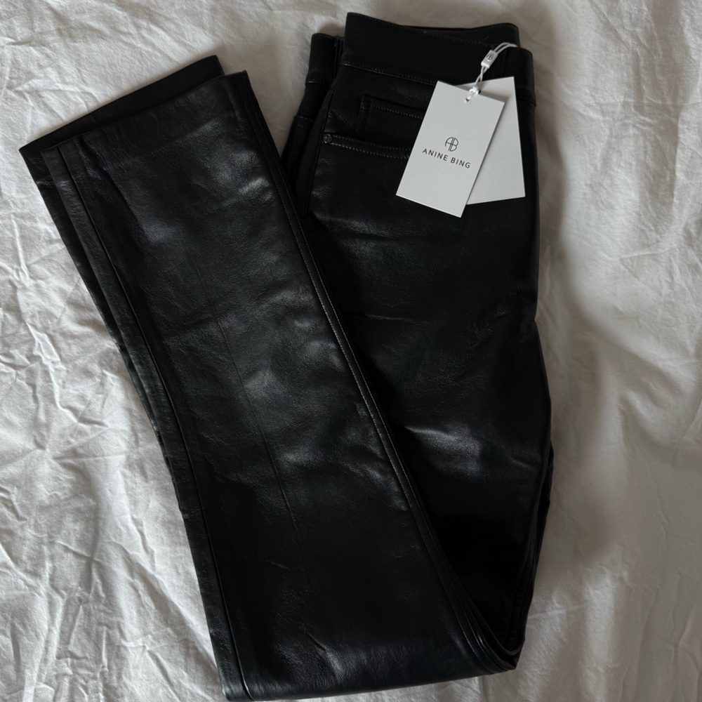 Anine bing Bruno Leather pants BNWT - Picture 7 of 8